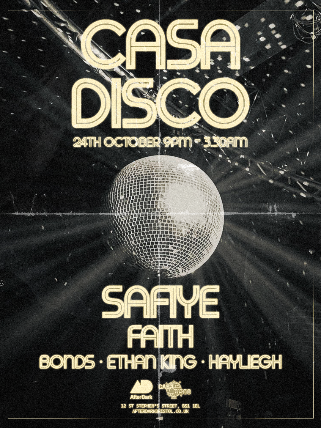 Casa Disco presents.. Safiye with Faith, & More at After Dark Nightclub flyer