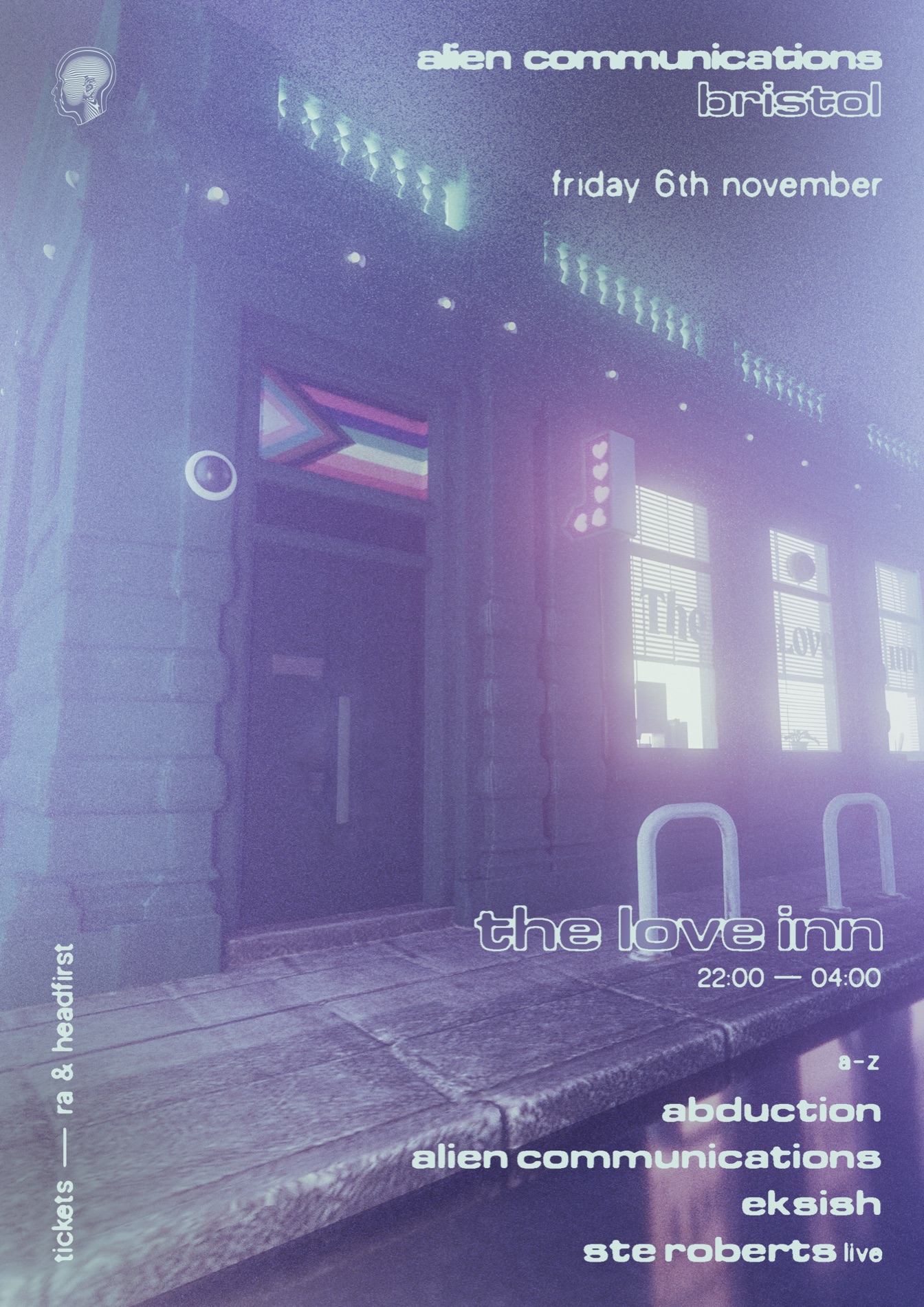 Alien Communications Showcase at The Love Inn flyer