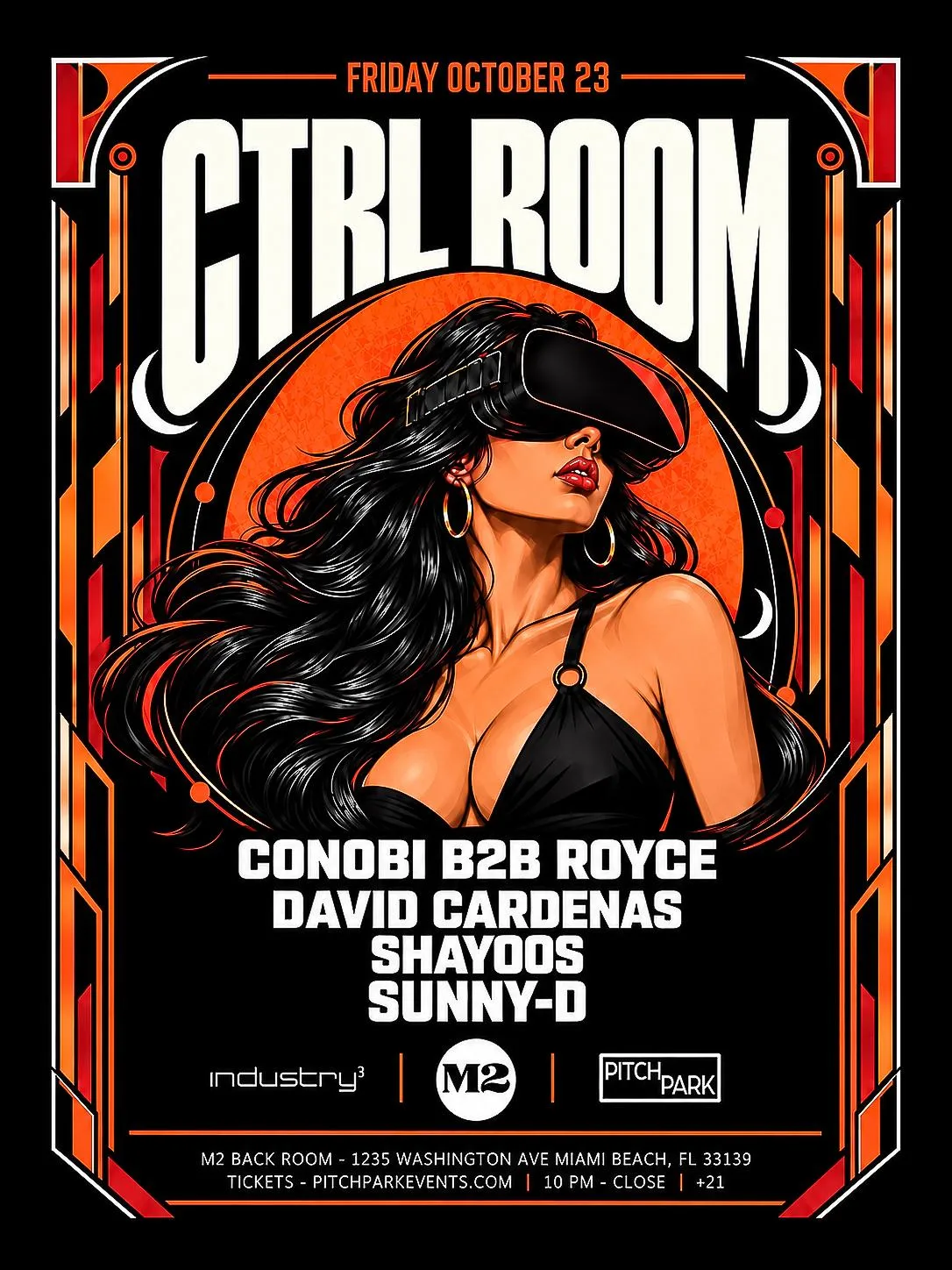 Ctrl Room: Conobi, Royce, Shayoos, Sunny-D & More at Club M2 Miami flyer