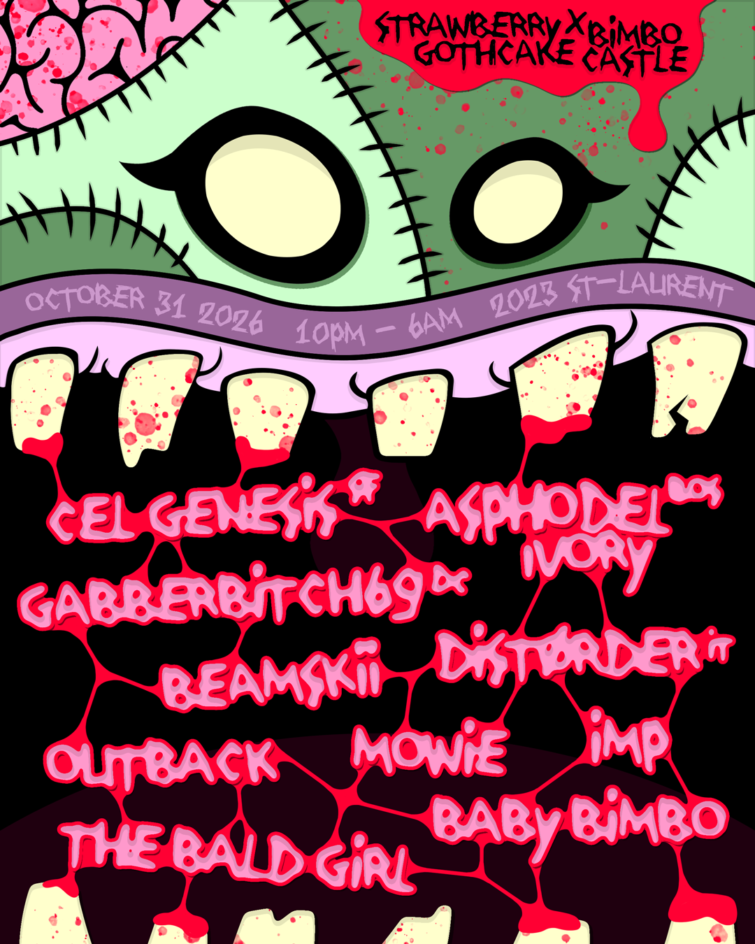 ☆ Strawberry Gothcake x Bimbo Castle Halloween 2026 ☆ at ESC flyer