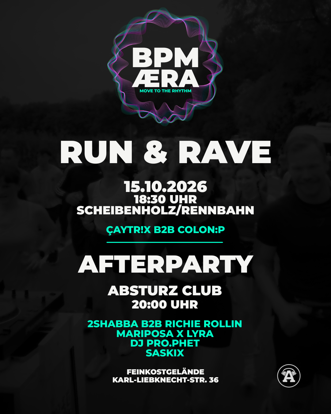 BPM ERA Run & Rave Afterparty at absturz club flyer