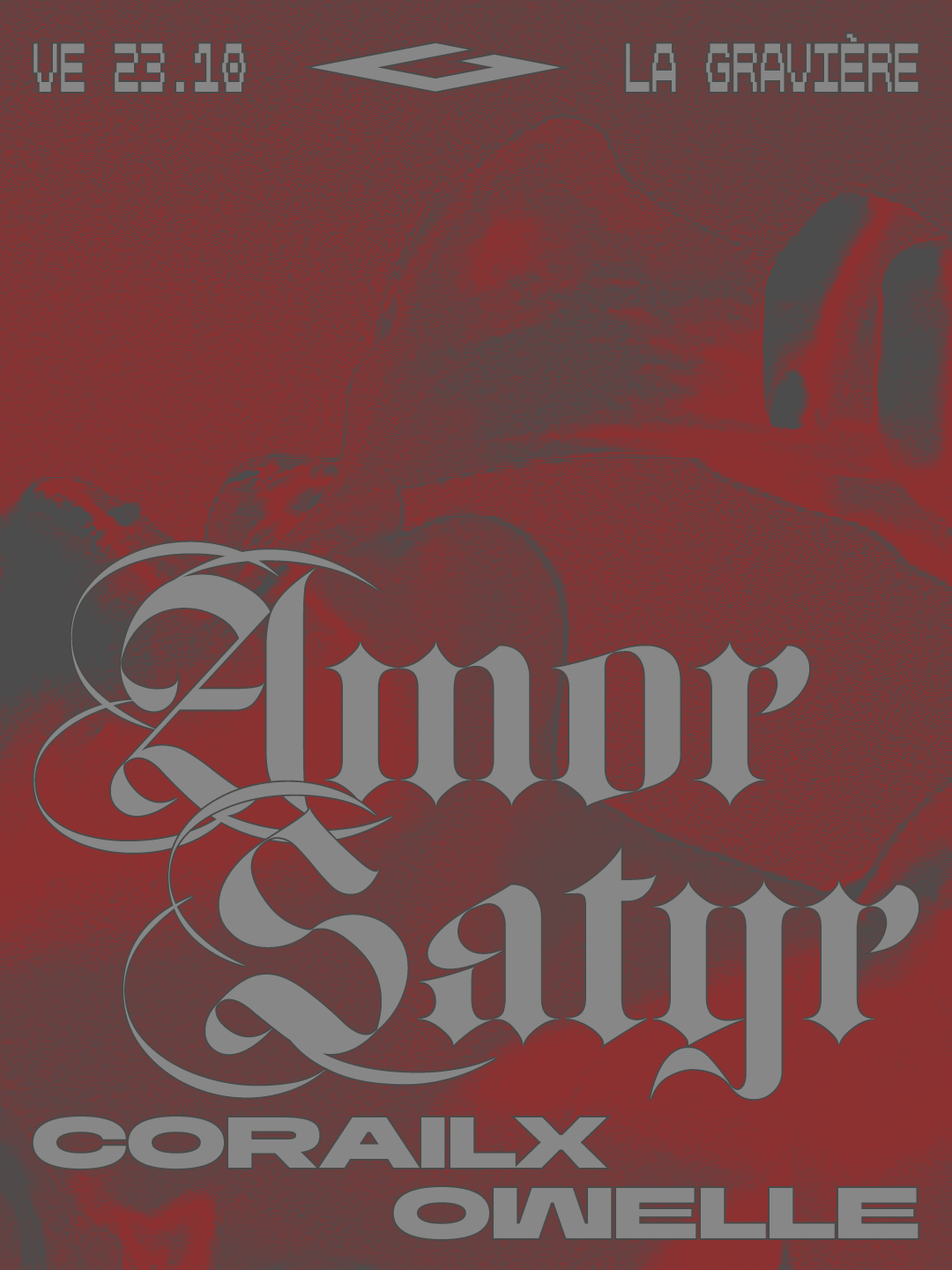 Amor Satyr · Corailx · Owelle at La Gravière flyer