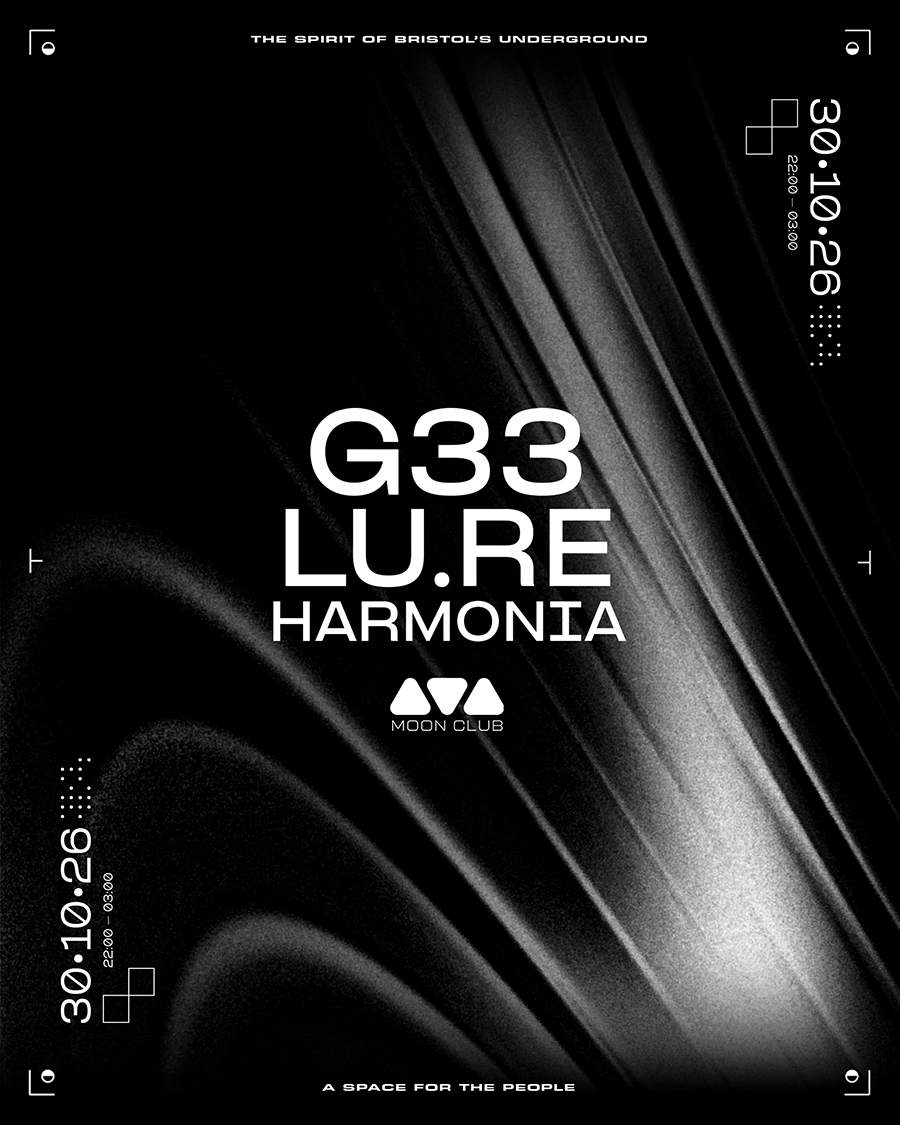 G33 / Lu.Re / Harmonia at Moon Club flyer