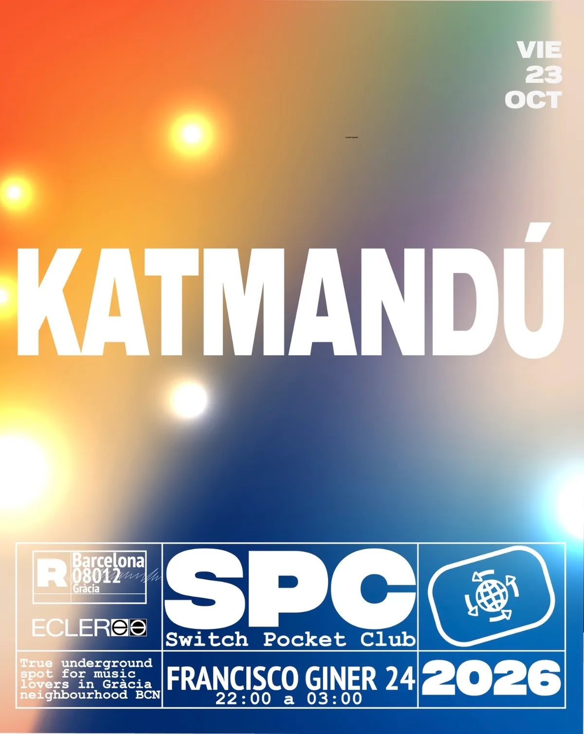 Katmandú at Switch Bar flyer