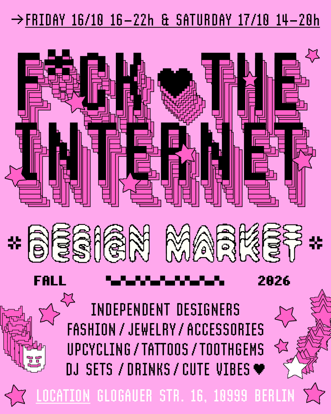 F*ck the Internet Design Market Fall 2026 at Glogauair flyer