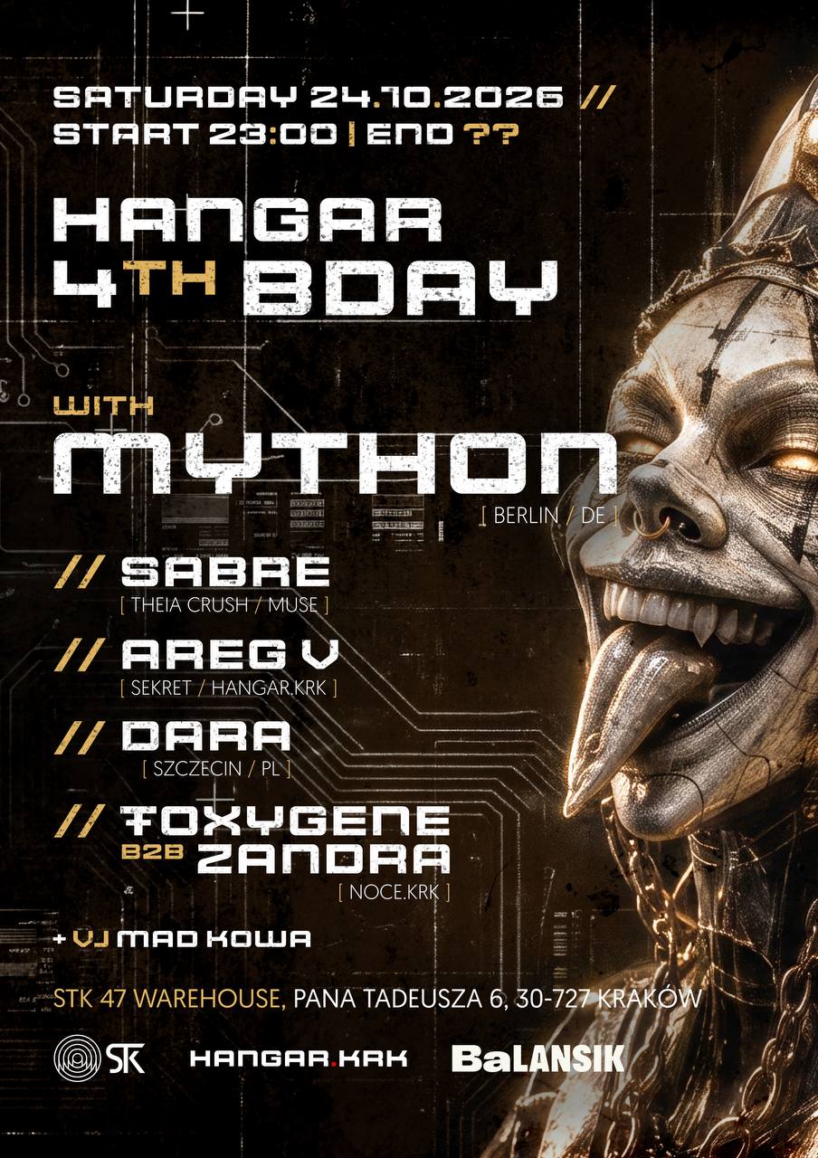   HANGAR Bday w. Mython [Berlin/DE] at STK 47 WAREHOUSE flyer