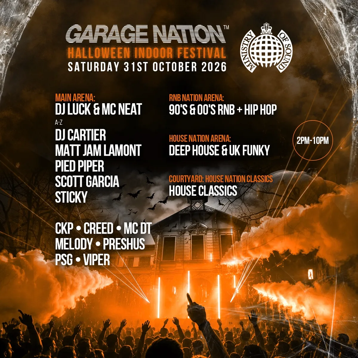 Garage Nation Halloween Festival at Ministry of Sound flyer