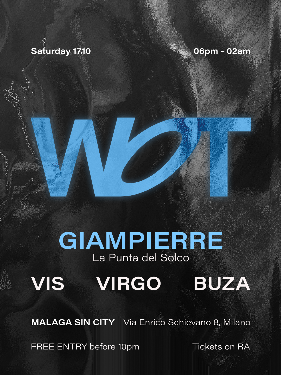 WOT pres. Giampierre at Malaga Sin City flyer