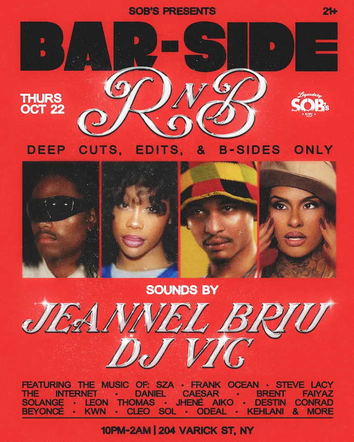 SOB's presents: Bar-Side R&B: Deep Cuts Only at SOBs flyer