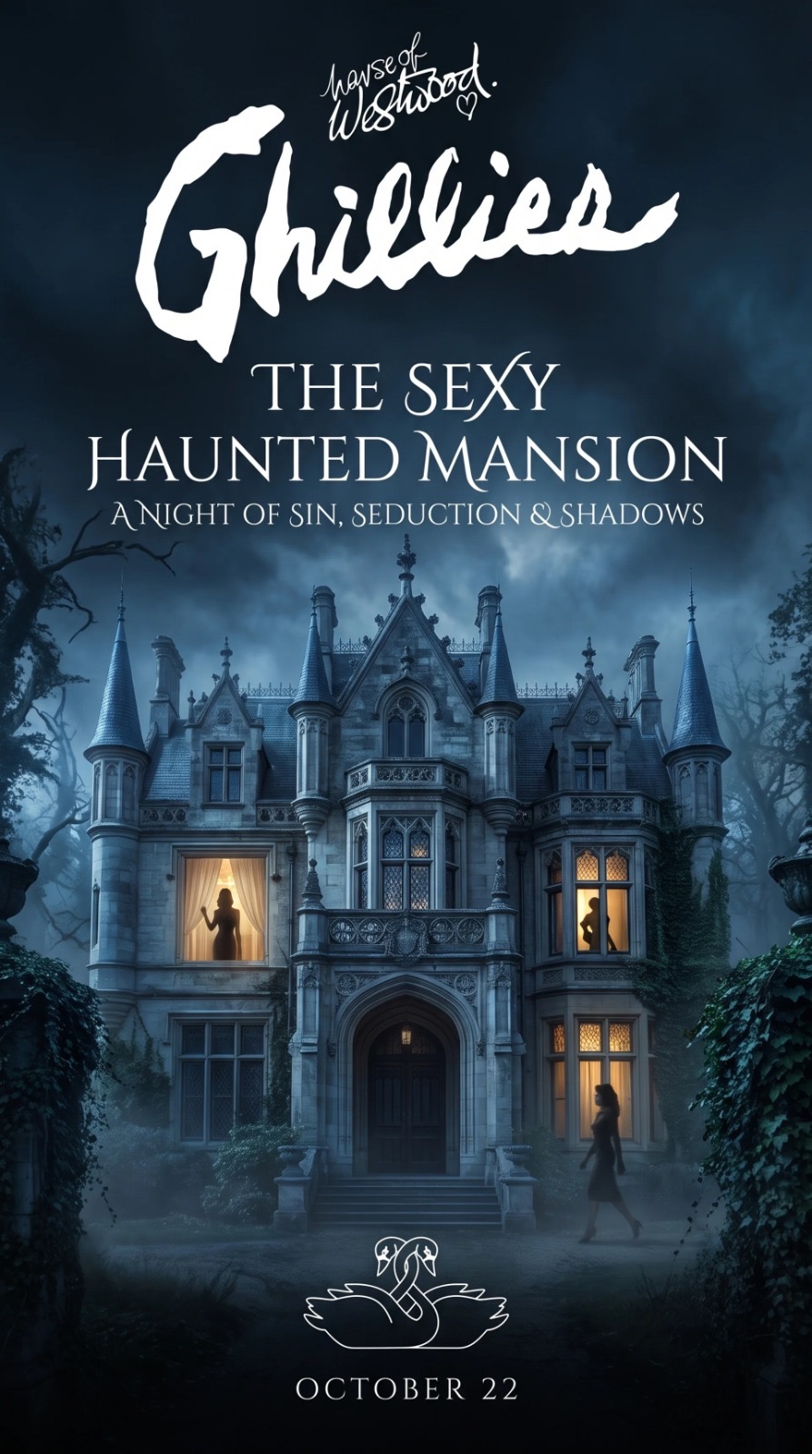 Ghilies x Abrazarnos: The Sexy Haunted Mansion at Abrazarnos flyer