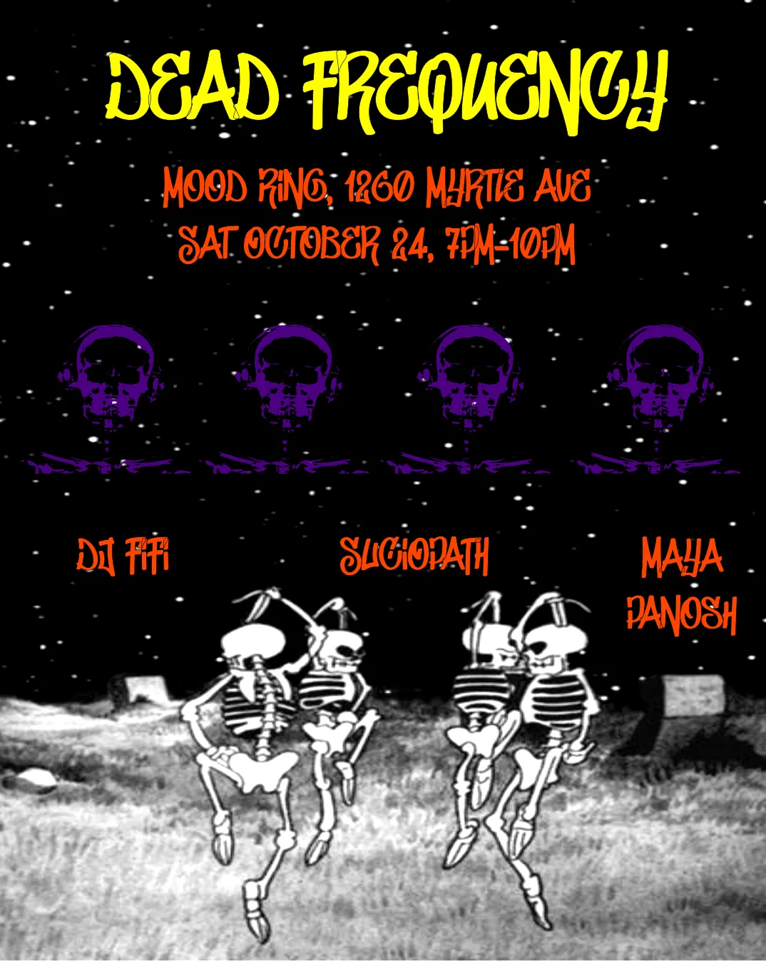 Dead Frequency at Mood Ring flyer