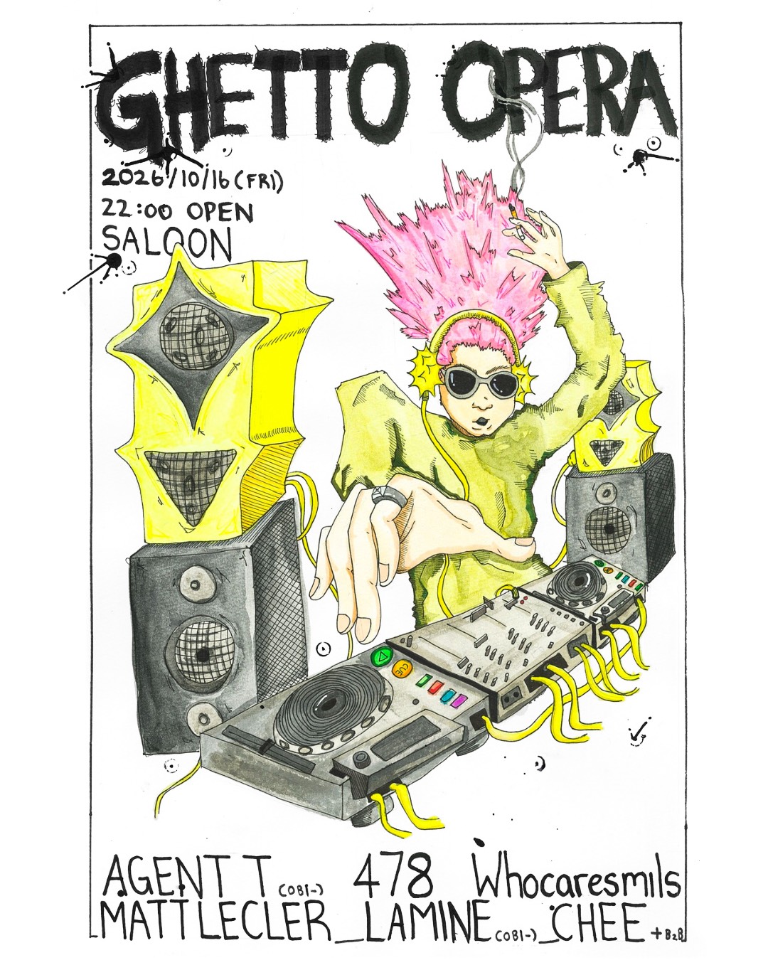 Ghetto Opera at Saloon flyer