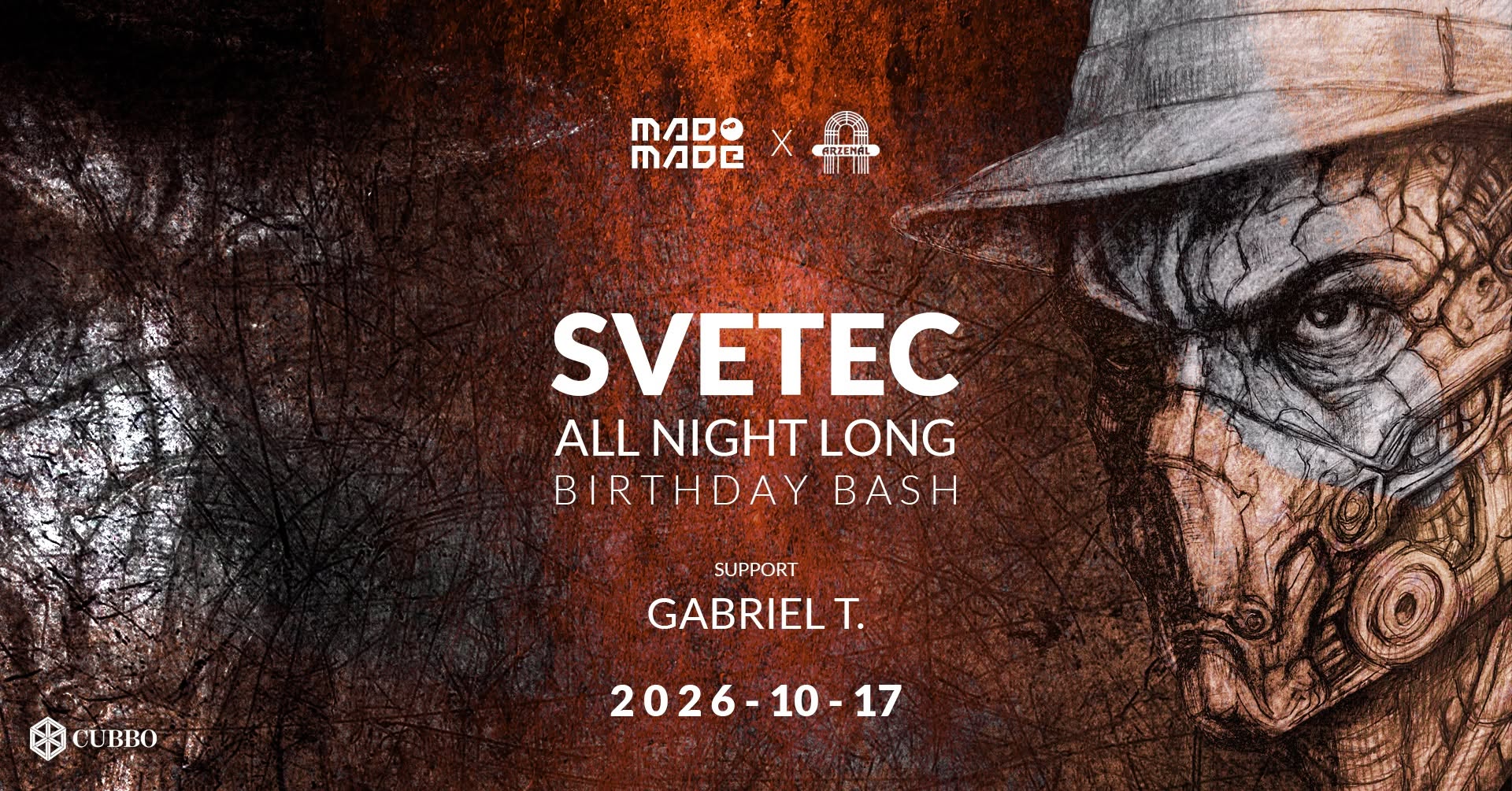 SveTec all night long BDAY Bash at Arzenal flyer