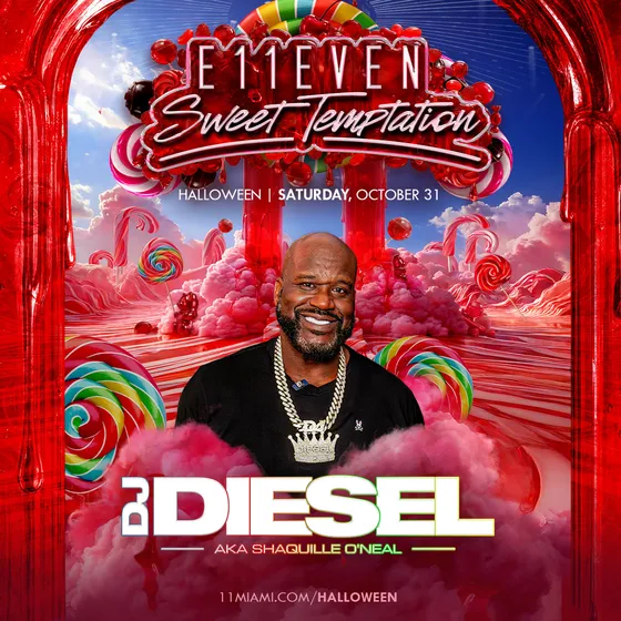 E11EVEN Halloween Night ft DJ Diesel aka Shaq at E11EVEN MIAMI flyer