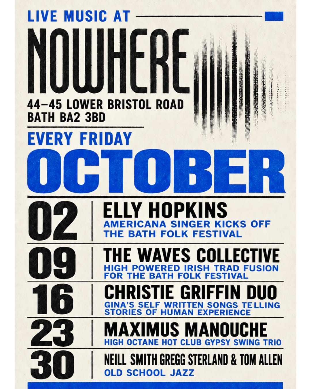Events Nowhere - CHRISTIE GRIFFIN DUO at TBA - The Nowhere Tavern  flyer