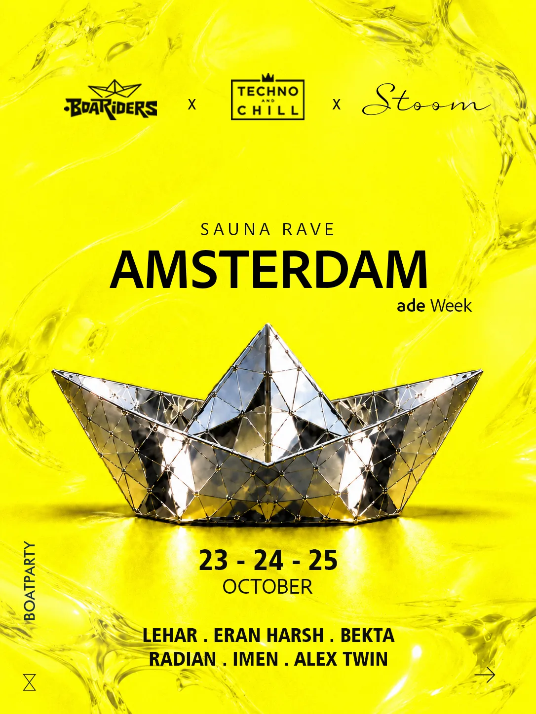 SAUNA RAVE at TBA - STOOM SHIP- Ndsm pier 6, Amsterdam flyer