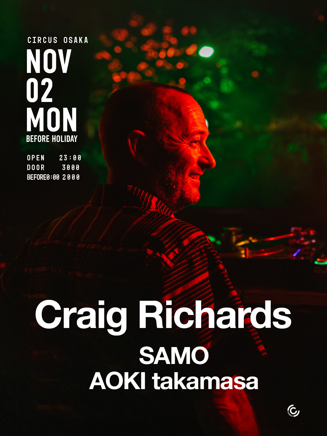 Craig Richards at Circus flyer