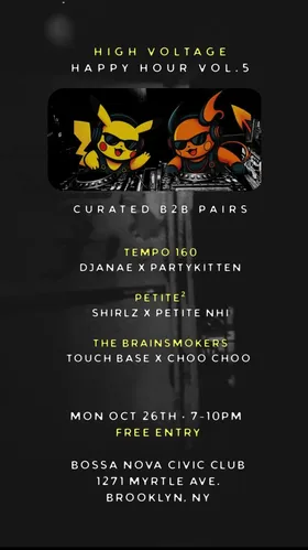 Happy Hour: High Voltage at Bossa Nova Civic Club flyer
