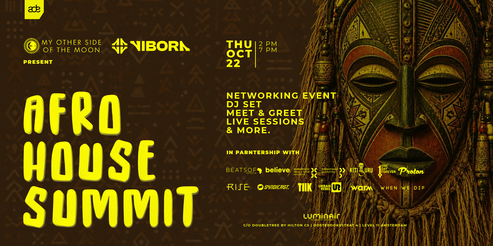 Afro House Summit - ADE 2026 by My Other Side of The Moon & Vibora at LuminAir flyer