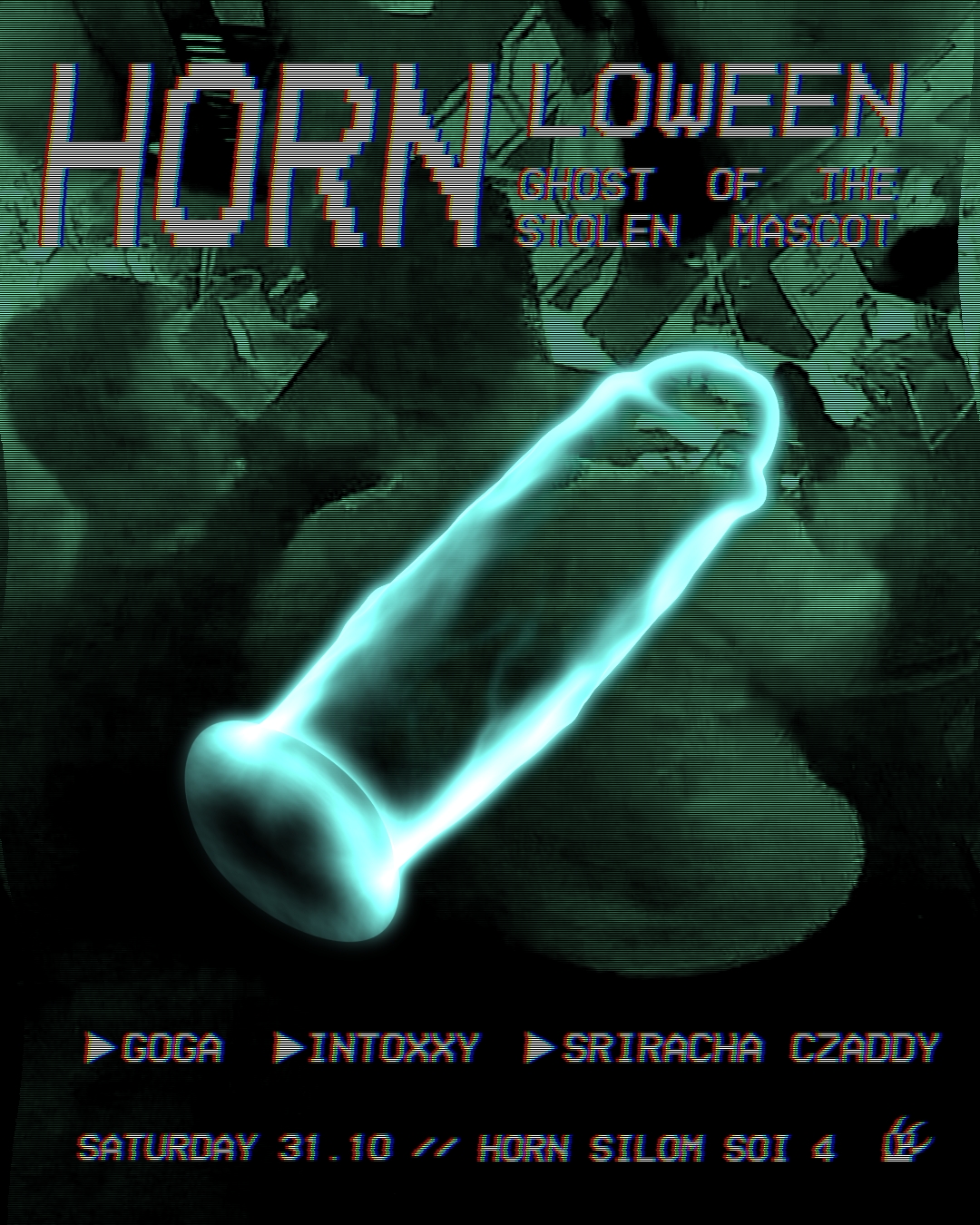 Hornloween: ghost of the stolen mascot at Horn flyer