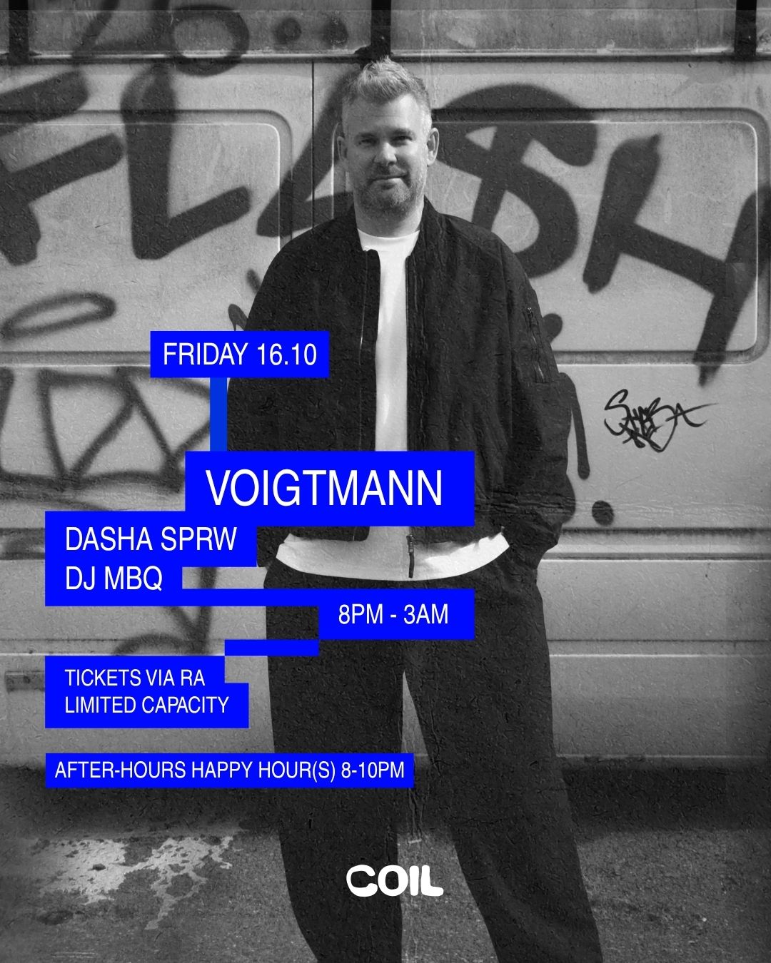 Coil Invites: Voigtmann at Coil flyer