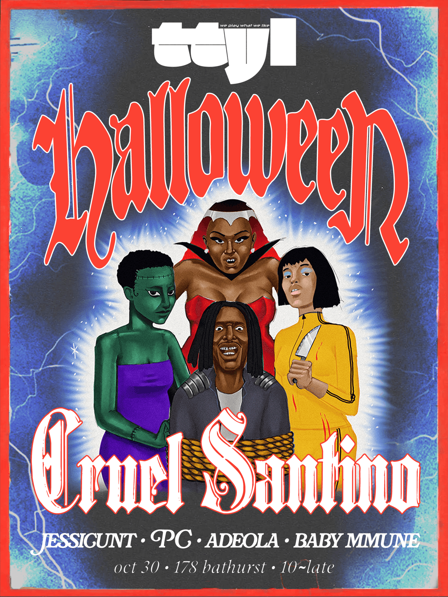 TTYL HALLOWEEN: CRUEL SANTINO at Sound Machine flyer