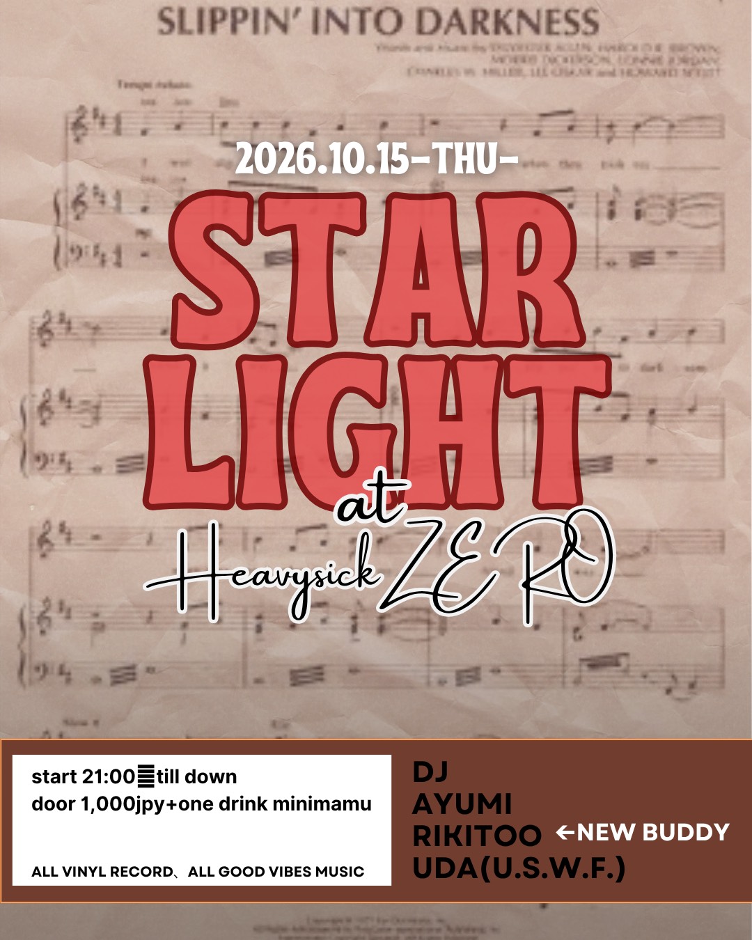 Starlight at Heavy Sick Zero flyer