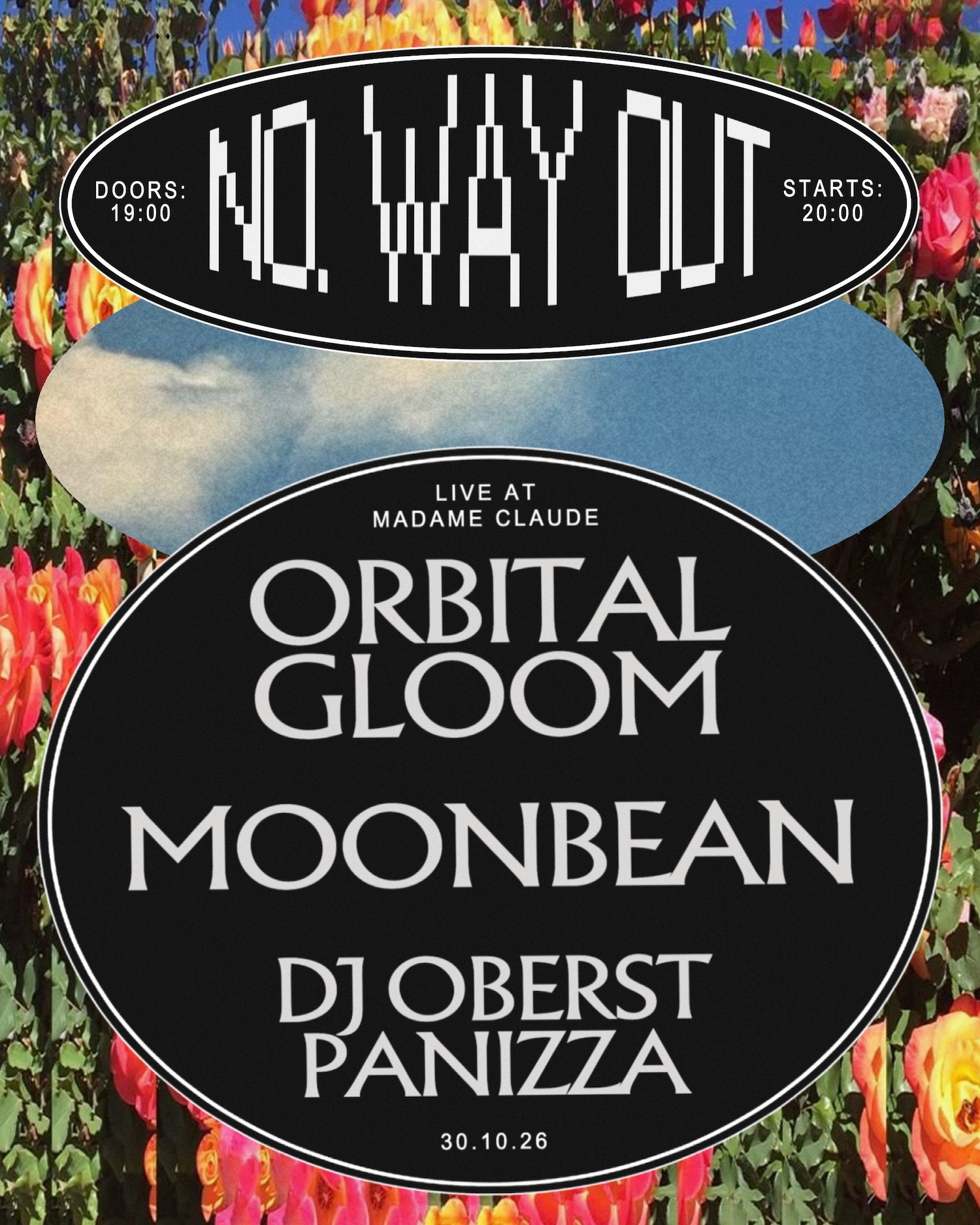 MOONBEAN + ORBITAL GLOOM + Oberst Panizza (DJ-Set) at Madame Claude flyer