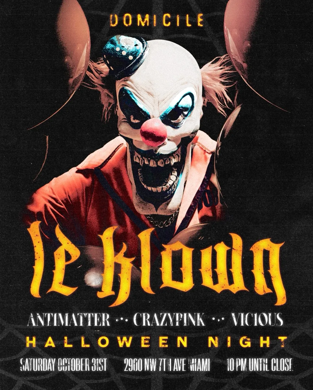 Le Klown at Domicile flyer