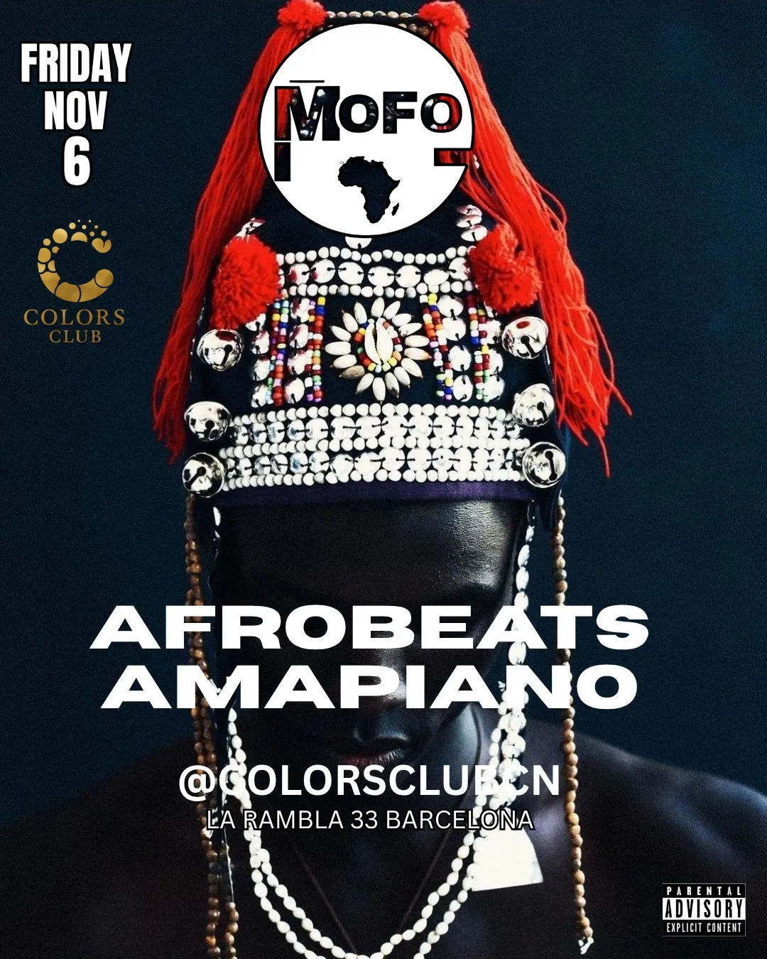AFRO FASHION at Colors Club Barcelona flyer