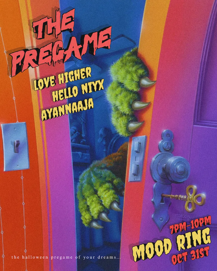 The Pregame at Mood Ring flyer