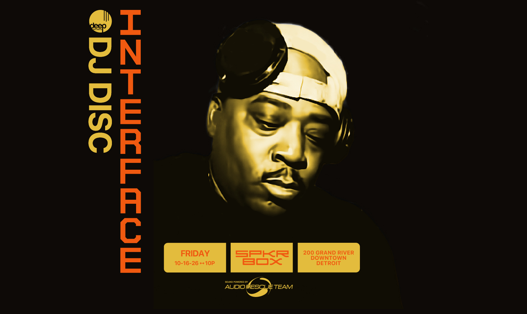 Interface at SPKRBOX flyer