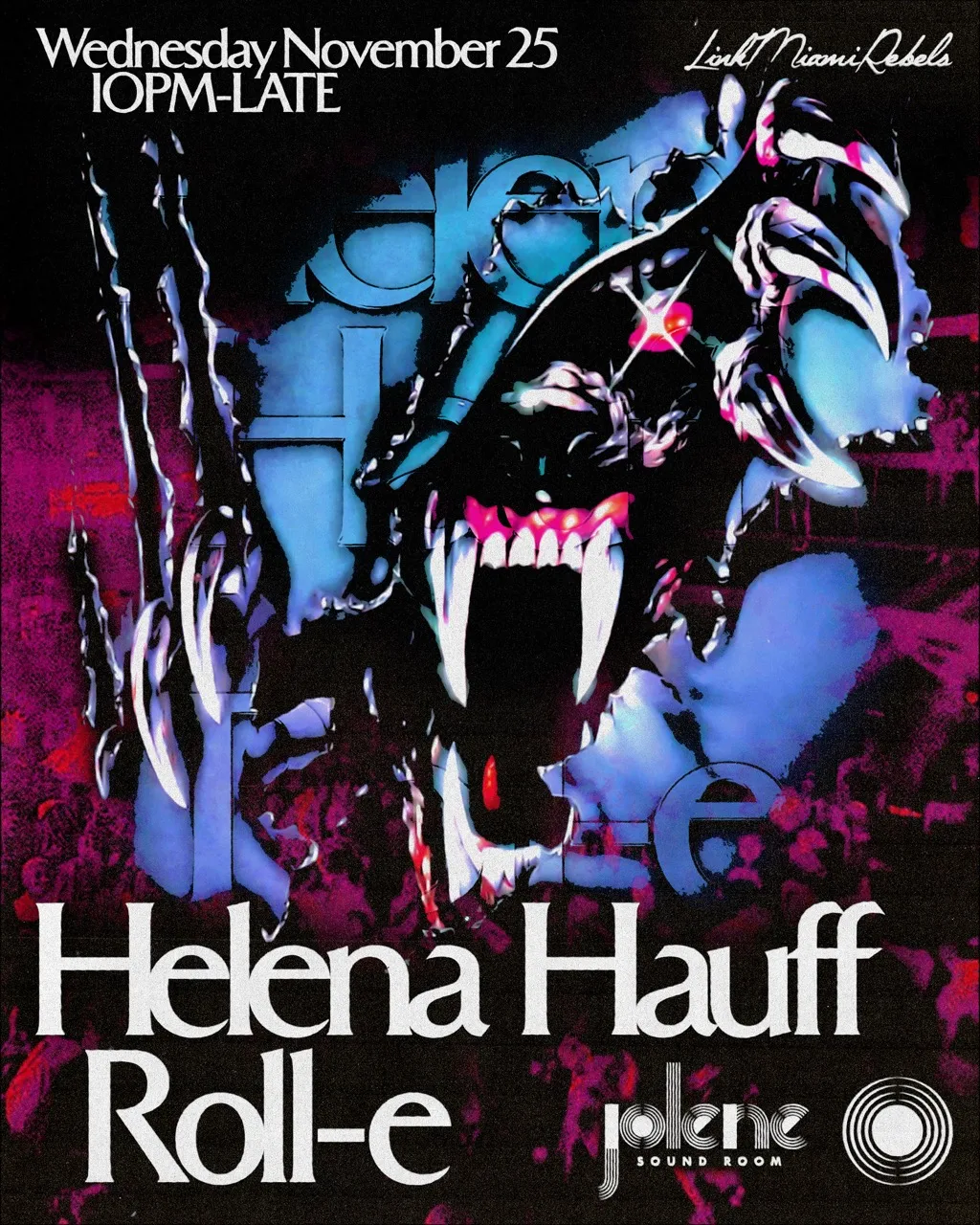 Helena Hauff at Jolene Downtown Miami flyer