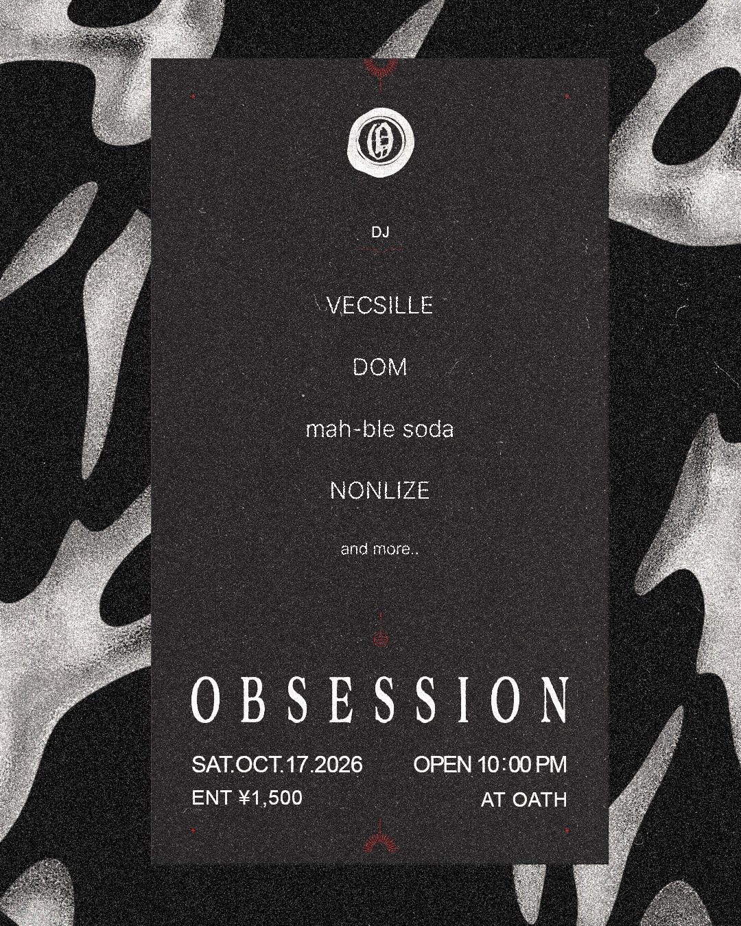 OBSESSION at Oath flyer