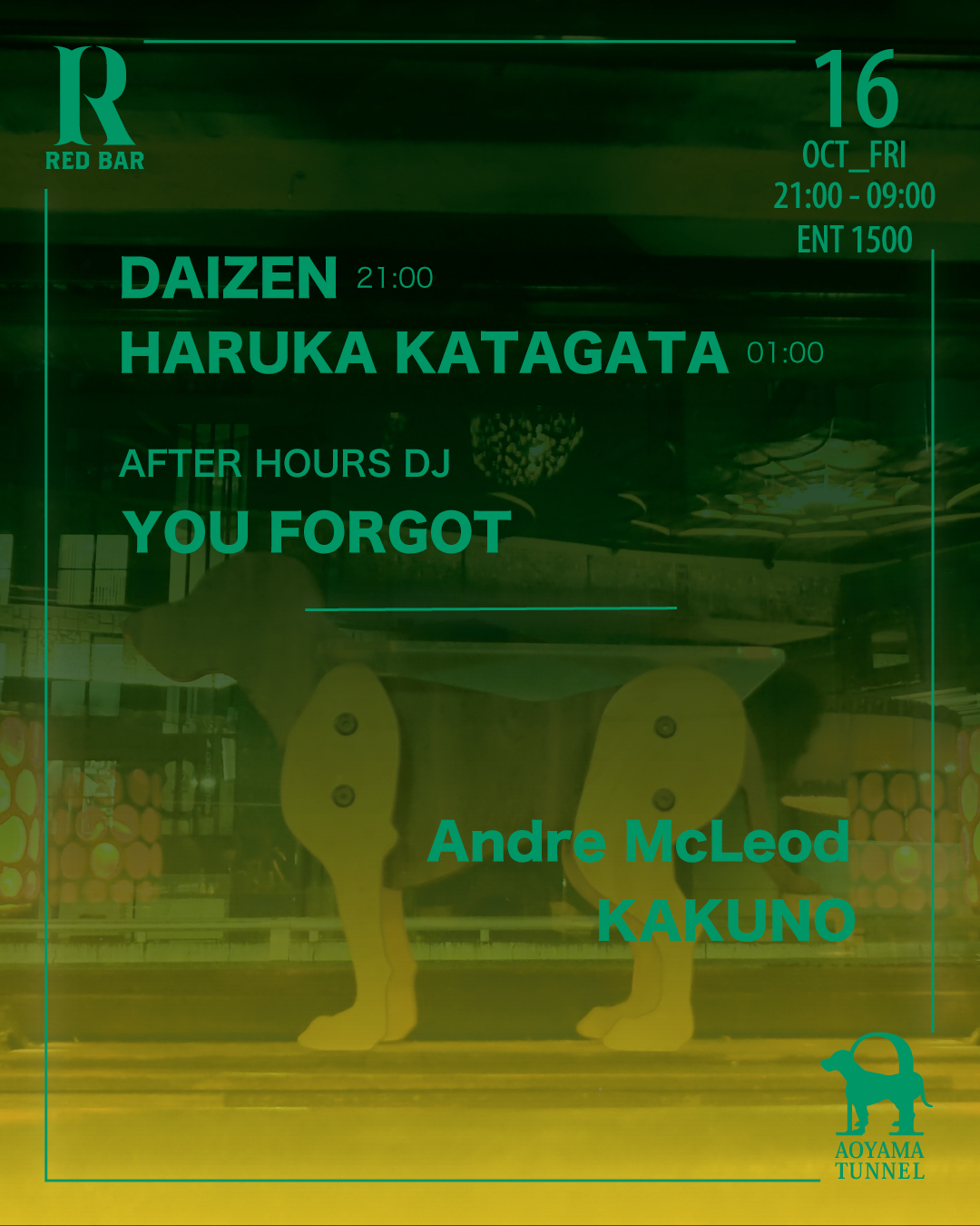 TUNNEL FRIDAY at Aoyama Hachi flyer