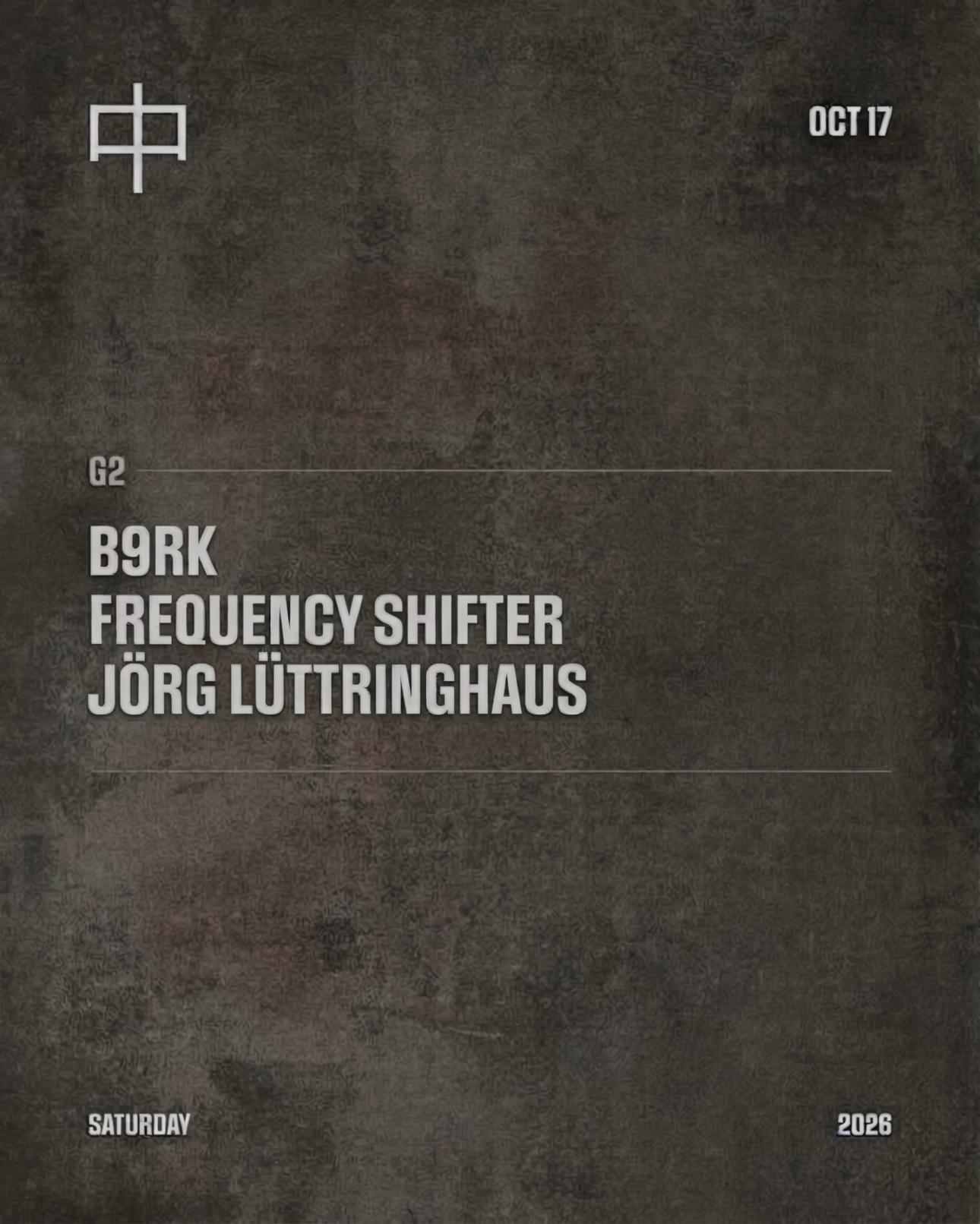 G2: B9RK, Frequency Shifter, Jörg Lüttringhaus at KHIDI flyer