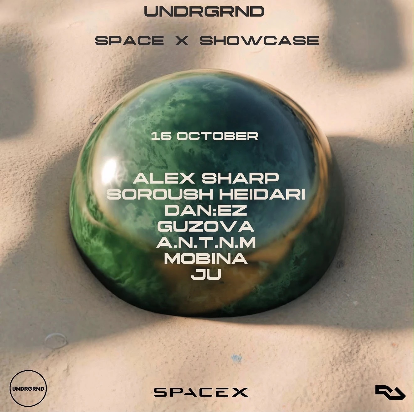 UNDRGRND · Space X Showcase at Club John Doe flyer