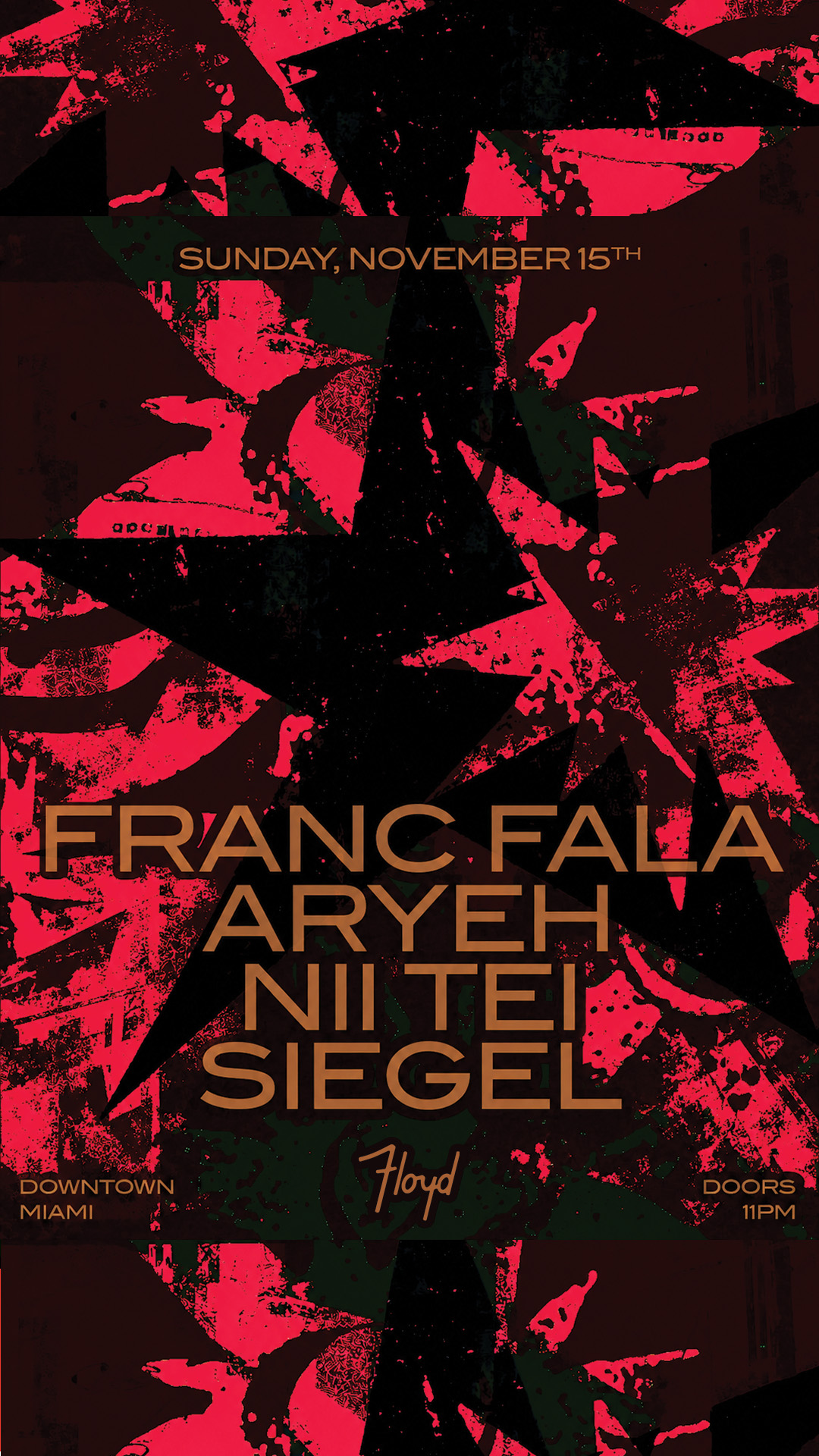 Franc Fala + Aryeh at Floyd Miami flyer