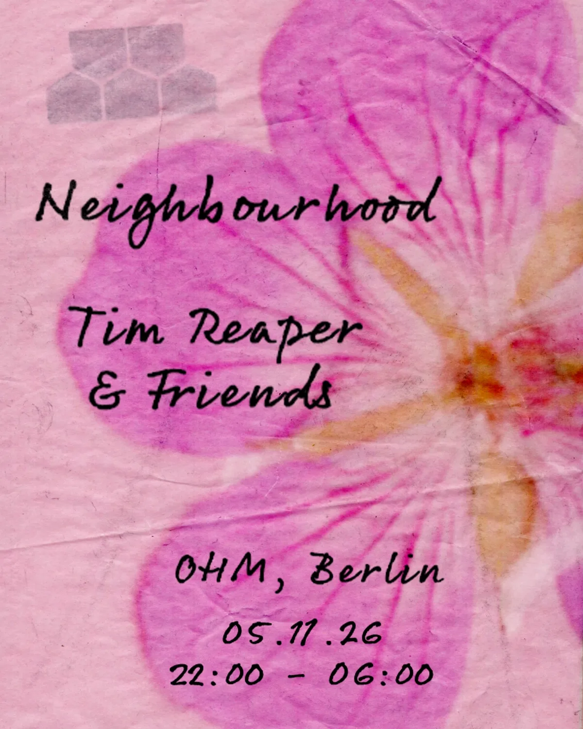 Neighbourhood - Tim Reaper & friends at OHM flyer