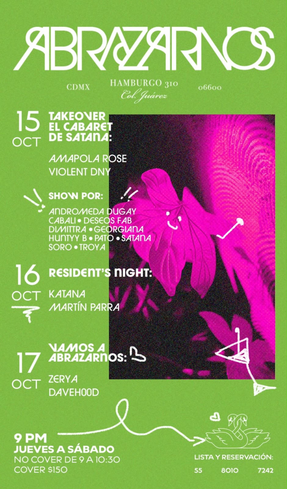 ABRAZARNOS SEMANA at Abrazarnos flyer
