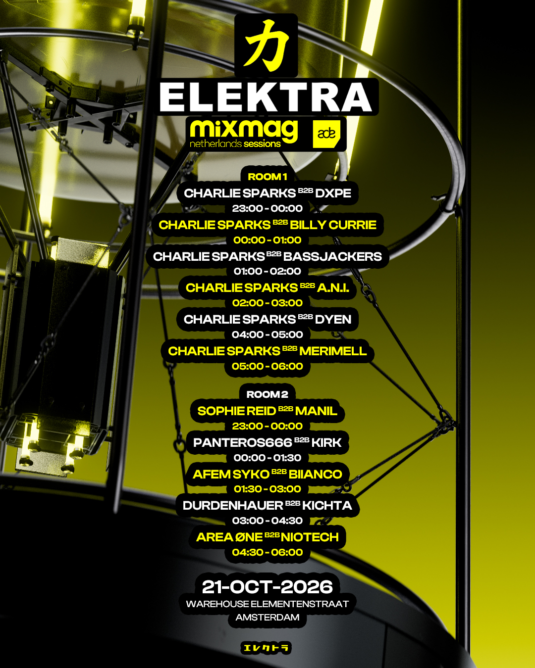 ELEKTRA x Mixmag Netherlands - ADE Edition at Warehouse Elementenstraat flyer
