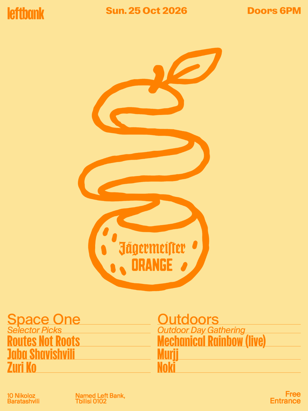 Sunday Gathering: Mechanical Rainbow (Live) • Noki • Murjj at Left Bank flyer