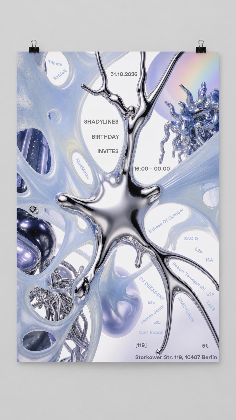 SHADYLINES BIRTHDAY INVITES at [119] flyer