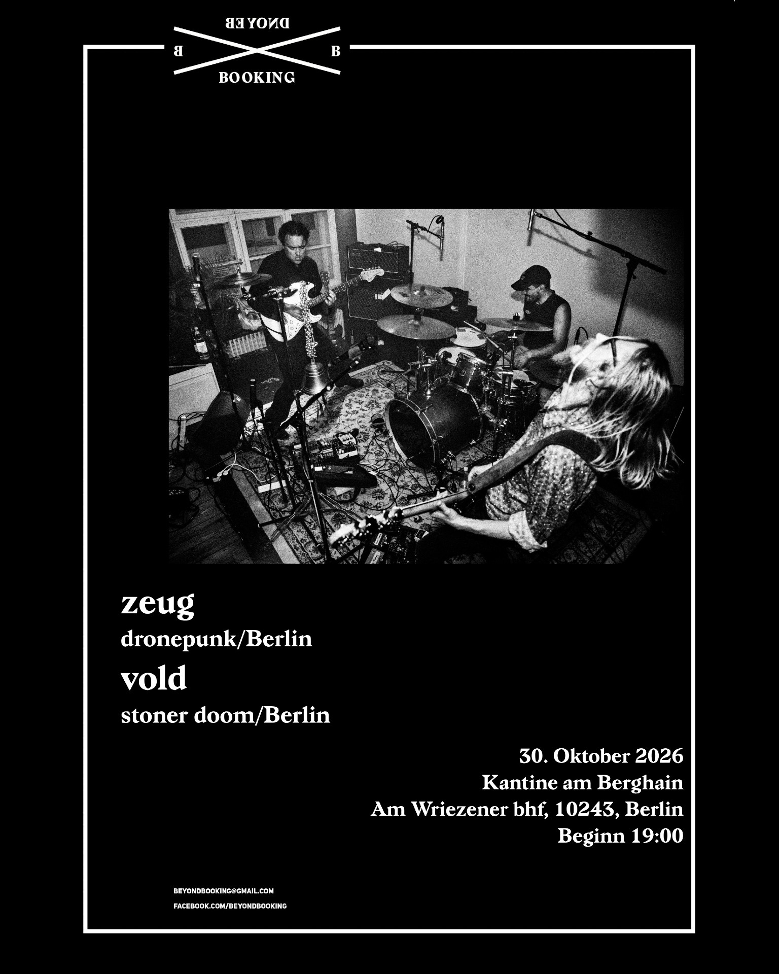 zeug [dronepunk/Berlin] x vold [stoner doom/Berlin] at Kantine am Berghain flyer