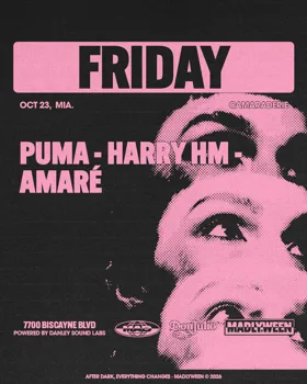 CAMARADERIE: PUMA / HARRY HM / AMARÉ at Mad Radio Miami flyer