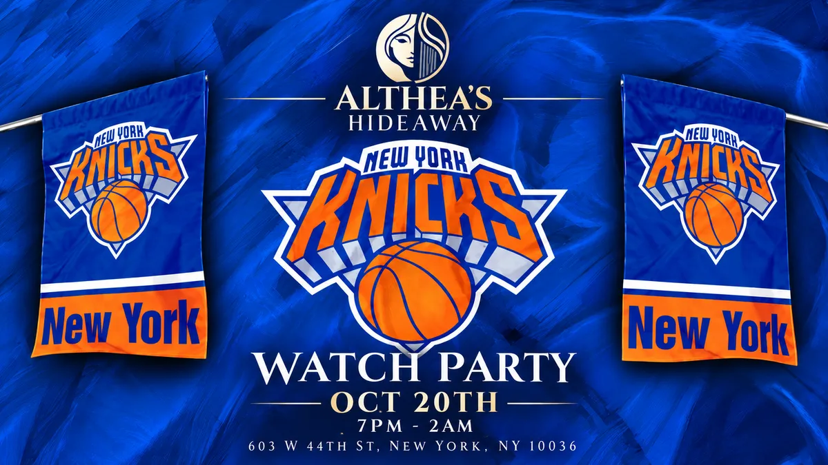 NYC KNICKS VIEWING PARTY at Althea's Rooftop flyer