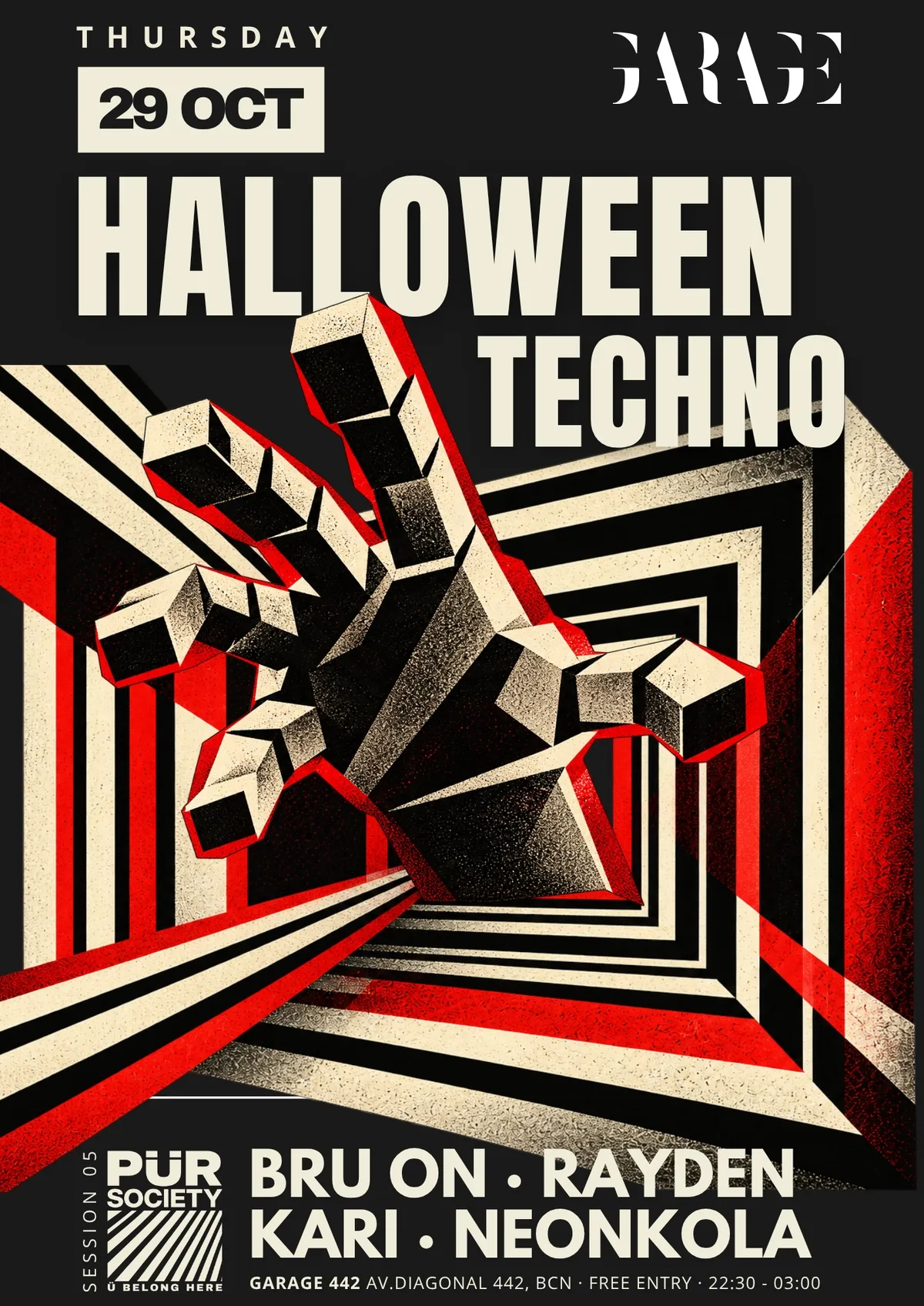 PÜR Society HALLOWEEN Special @Garage442 at Garage 442 flyer