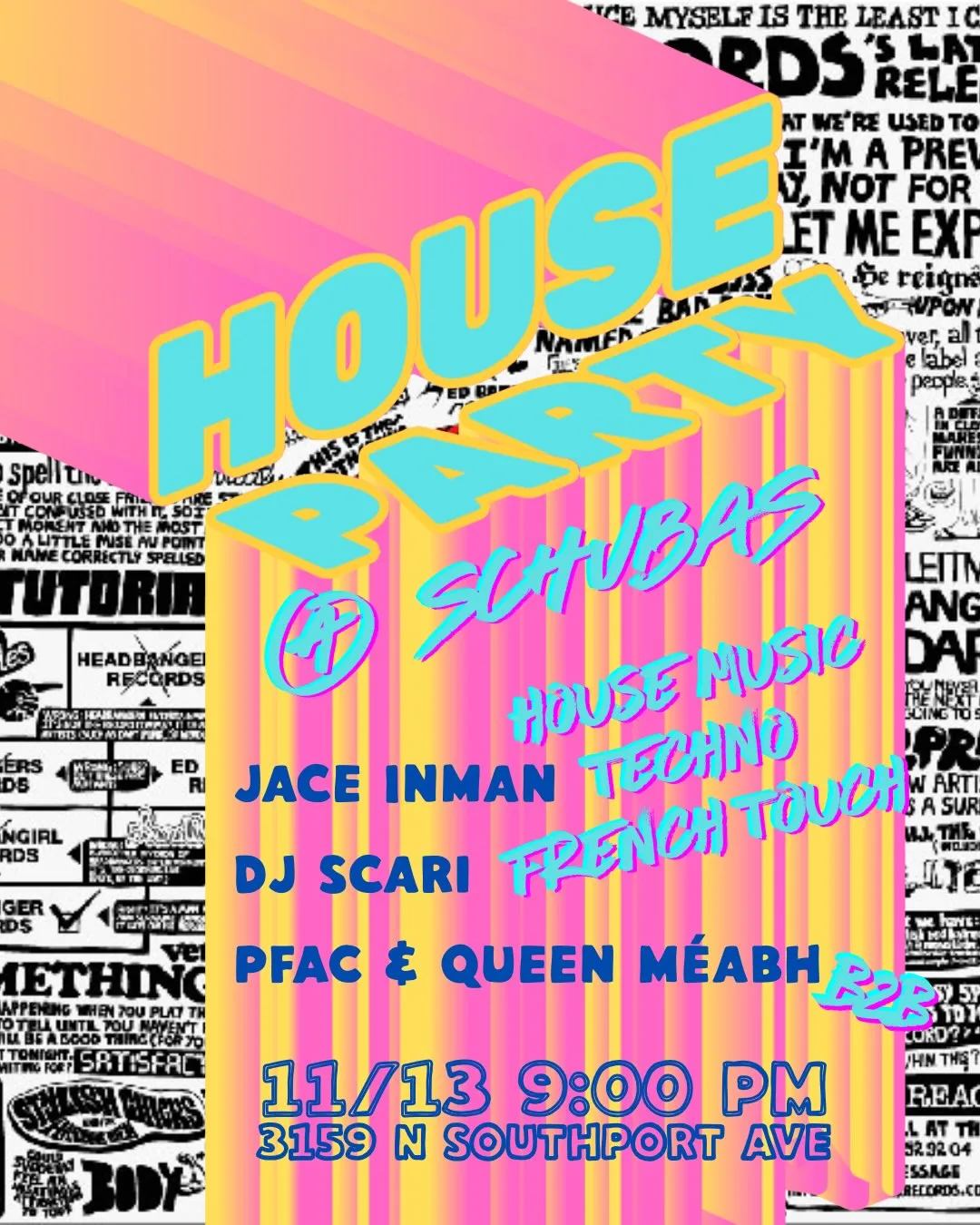 House Party at Schubas Tavern flyer