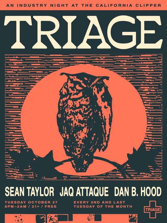 TRIAGE: A Tuesday Industry Night at The California Clipper flyer