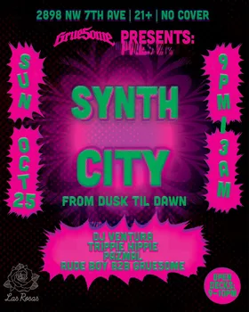 Synth City at Las Rosas flyer